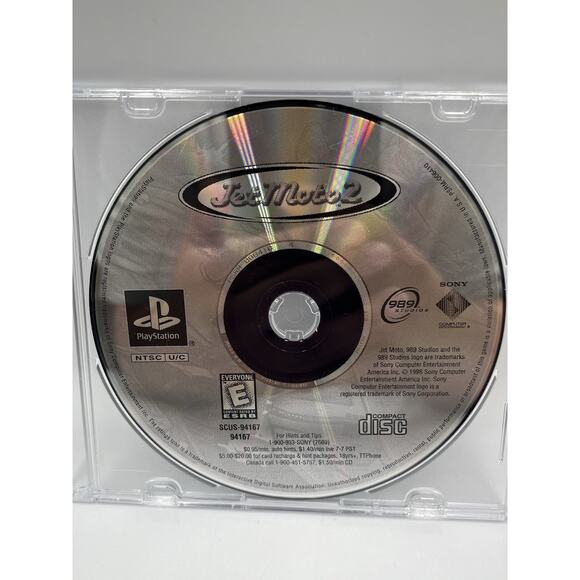 Jet Moto 2 (Sony PlayStation 1, 1997, PS1) DISC ONLY With Case - Picture 2 of 5